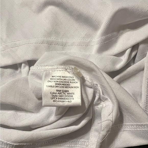 EUC Oxford Men's White Polyester Soft & Stretchy Shirt - Picture 5 of 6